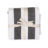 Kitchen Linens Striped Basketweave Tea Towels, set of 2