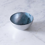 New Orleans Glass light teal silver foil small bowl