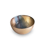 New Orleans Glass light teal gold foil small bowl