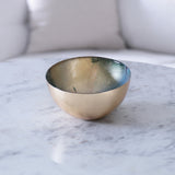 New Orleans Glass light teal gold foil small bowl
