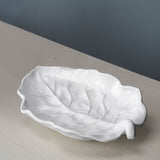 Vida Lettuce Medium Leaf Platter White