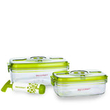 3-Piece Rectangular Vacuum Food Container Set