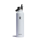 Hydro Flask 24 oz Standard Mouth Bottle with Flex Straw Cap - White