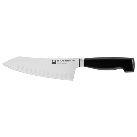 Zwilling FOUR STAR 7-INCH Rocking Santoku Knife Hollow Edge