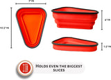 Pizza Pack - Reusable Pizza Storage Container with 5 Microwavable Serving Trays - BPA-Free Adjustable Pizza Slice Container to Organize &