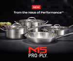 5-Piece 5 Ply Stainless Steel Cookware Set - Premium Pots & Pans