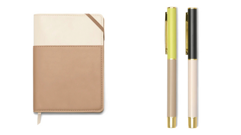 Designworks Ivoy + Oat notebook and pen set