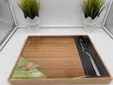 Swissmar Bamboo Cutting Board with Cheese Knife