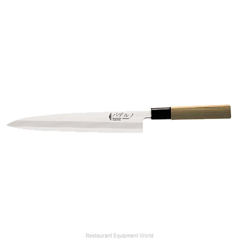 Oroshi Japanese Sushi Knife W/  Light Wooden Handle, 9.5"