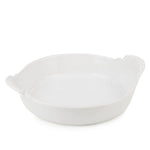 Round Eared Dish White D6" Set of 4