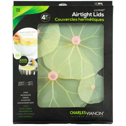 Airtight Silicone Lids Lilypad Gift Set of 4