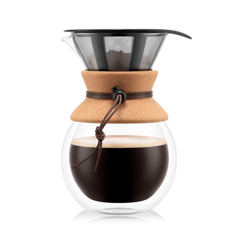 Pour Over Coffee Maker 8 cup, double wall