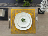 Piazza Mustard Double-Sided Coasters set of 4