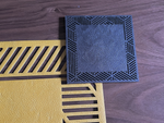 Piazza Mustard Double-Sided Coasters set of 4