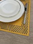 Piazza Mustard Double-Sided Placemat