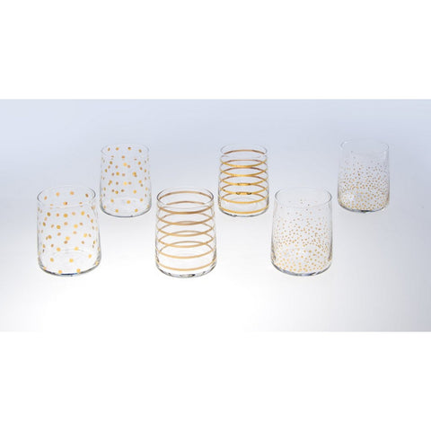 Assorted set of 6 Metro Doubled Old Fashioned Glasses