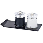 Alpha Black Acrylic Tray for Salt & Pepper Mills