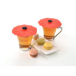 Airtight Silicone Poppy 4" Drink Cover set of 2