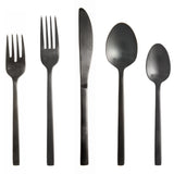 Arezzo 18/10 Brushed Black Flatware Set, Service for 4, 20-Piece