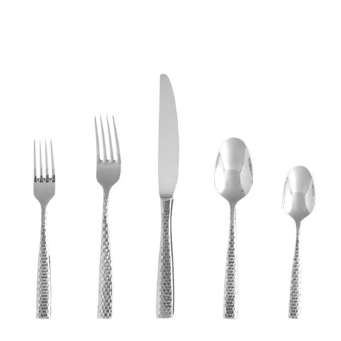 Lucca Faceted 18/10 SS Flatware Set, Service for 4, 20-Pc