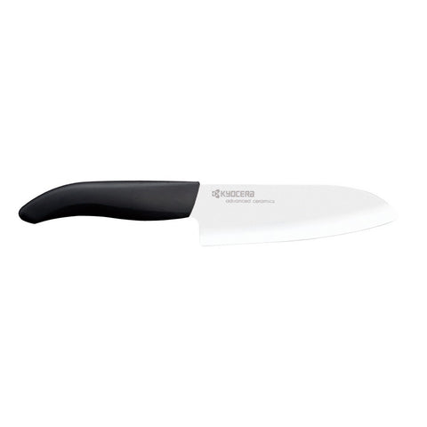 Advanced Ceramic Revolution Series 5.5" Santoku Knife, Black Handle, White Blade