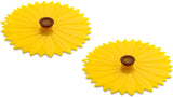 Airtight Silicone Sunflower 4" Drink Cover set of 2