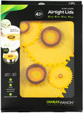 Airtight Silicone Lids Sunflower Gift Set of 4