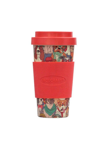 Bamboo Fiber Coffee & Tea Cup Animal Collection DOG (Red)