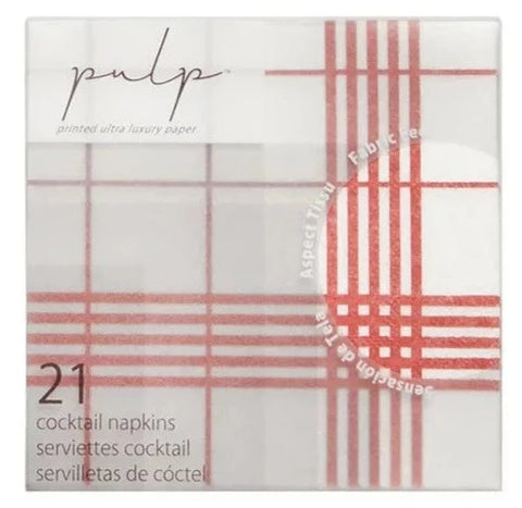 Ultra Luxury Fabric Like Paper Napkins, Red