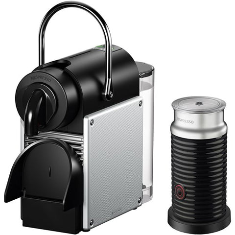 Nespresso Pixie Espresso Single Serve Machine + Aeroccino Frother - Aluminum