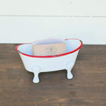 Mini Enamel Bathtub Soap Dish