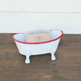 Mini Enamel Bathtub Soap Dish