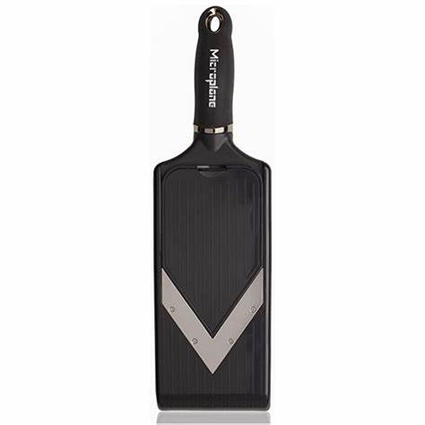 Adjustable V-Slicer with Julienne Blades - Black