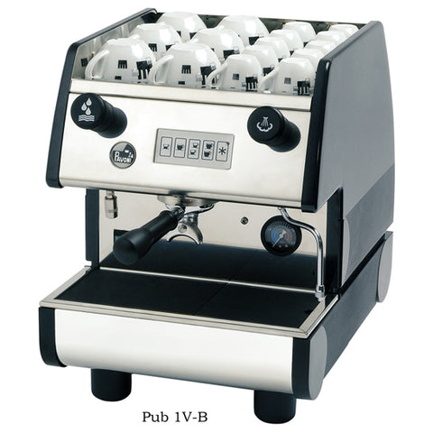La Pavoni PUB 1V-B 1 Group Volumetric, Black Commercial Espresso Maker