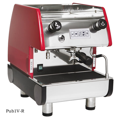 La Pavoni PUB 1V-R 1 Group Volumetric, Red Commercial Espresso Maker