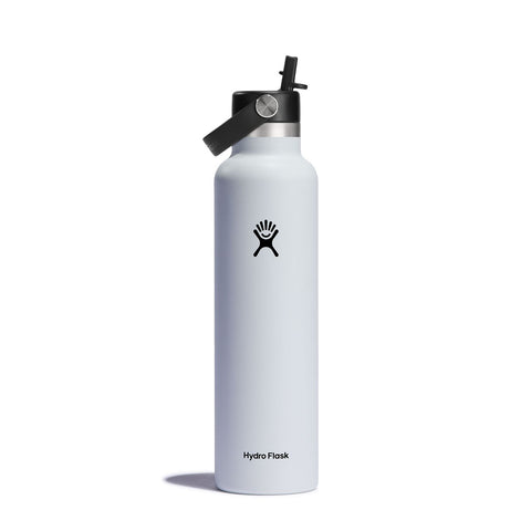 Hydro Flask 24 oz Standard Mouth Bottle with Flex Straw Cap - White