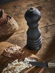 Paris Nature Black Manual Upcycled Wooden Pepper Mill, Black Finish