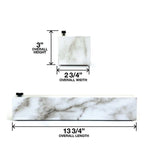 Dispenser Carrara Marble Plastic Wrap 12" x 250'