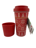 Red Snowflake Coffee & Tea Cup - Christmas Holiday Collection
