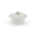 White Round Ceramic Cookware -3.75QT - Induction Revolution 2