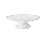 Vida Alegria Pedestal Cake Plate White