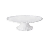 Vida Alegria Pedestal Cake Plate White