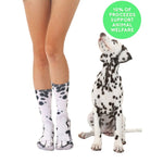 Dalmatian Paws Crew Socks