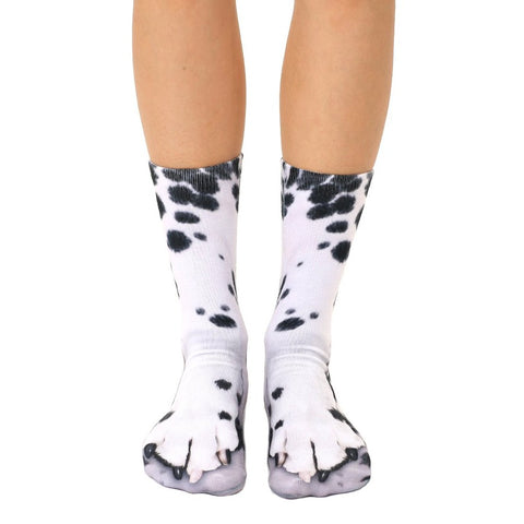 Dalmatian Paws Crew Socks