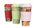 Bamboo Fiber Coffee & Tea Cup Animal Collection CAT (Red)