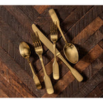 Ashton Brushed Gold Flatware, 20 Piece, Service for 4