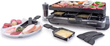 8-Person Raclette Grill | Cast Aluminum Grill Plate, Classic Black