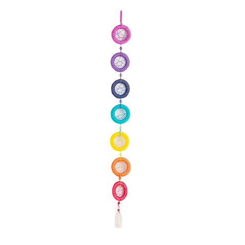 Dream Catcher Line of  Chakras Mini- D 2.3" x L 23"