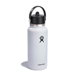 Hydro Flask 32 oz Wide Mouth Bottle with Flex Straw Cap - White